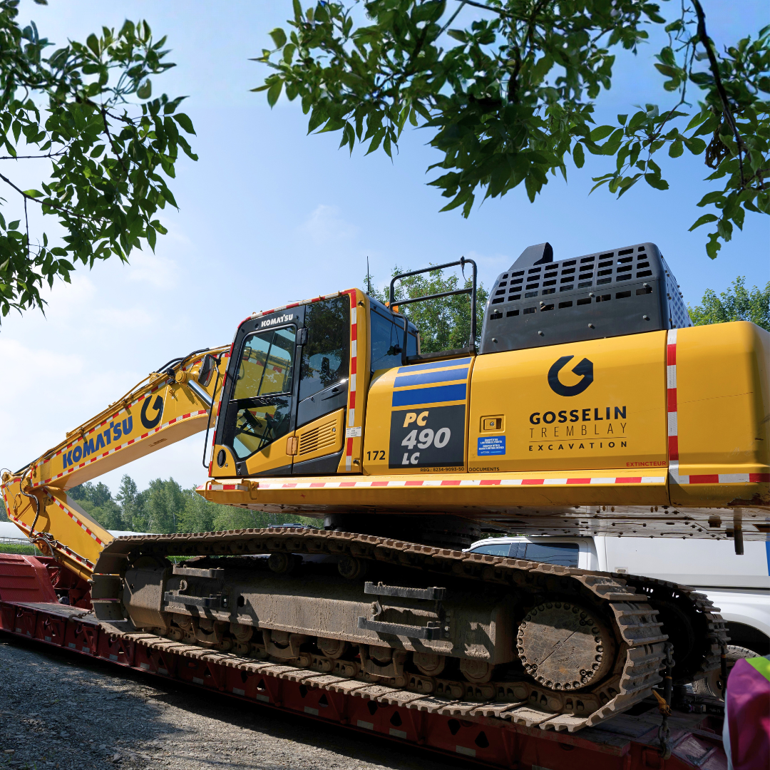 Livraison d'une pelle Komatsu