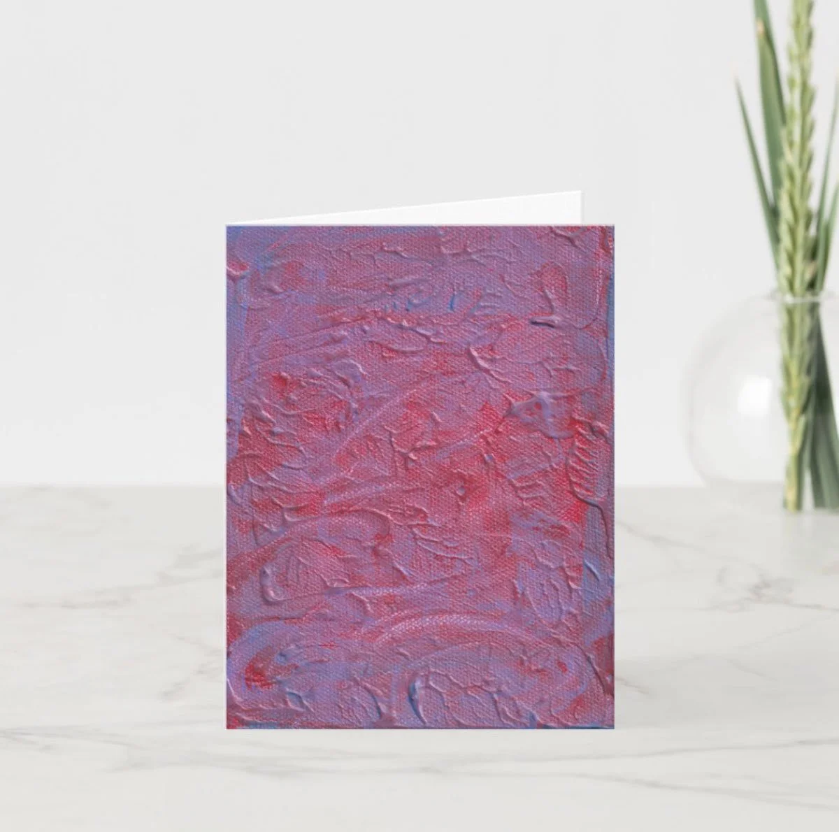 Red Jungle - Premium 4" x 6" Folded Art Card with envelope