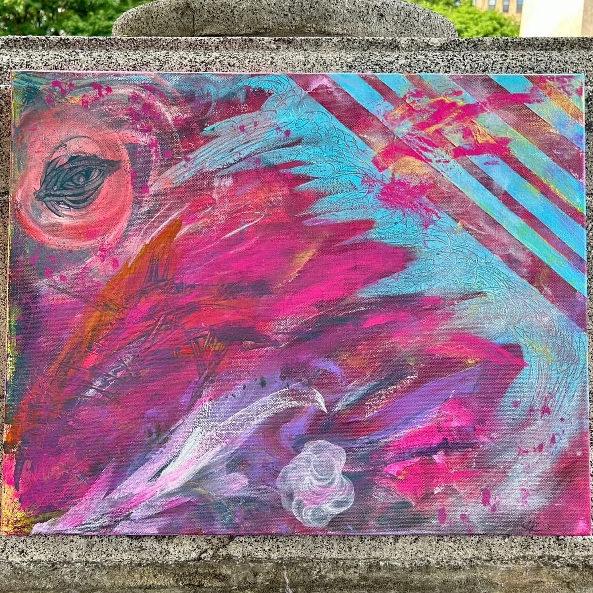 The Floodgates of Emotion – Original Mixed Media Abstract 16x20"