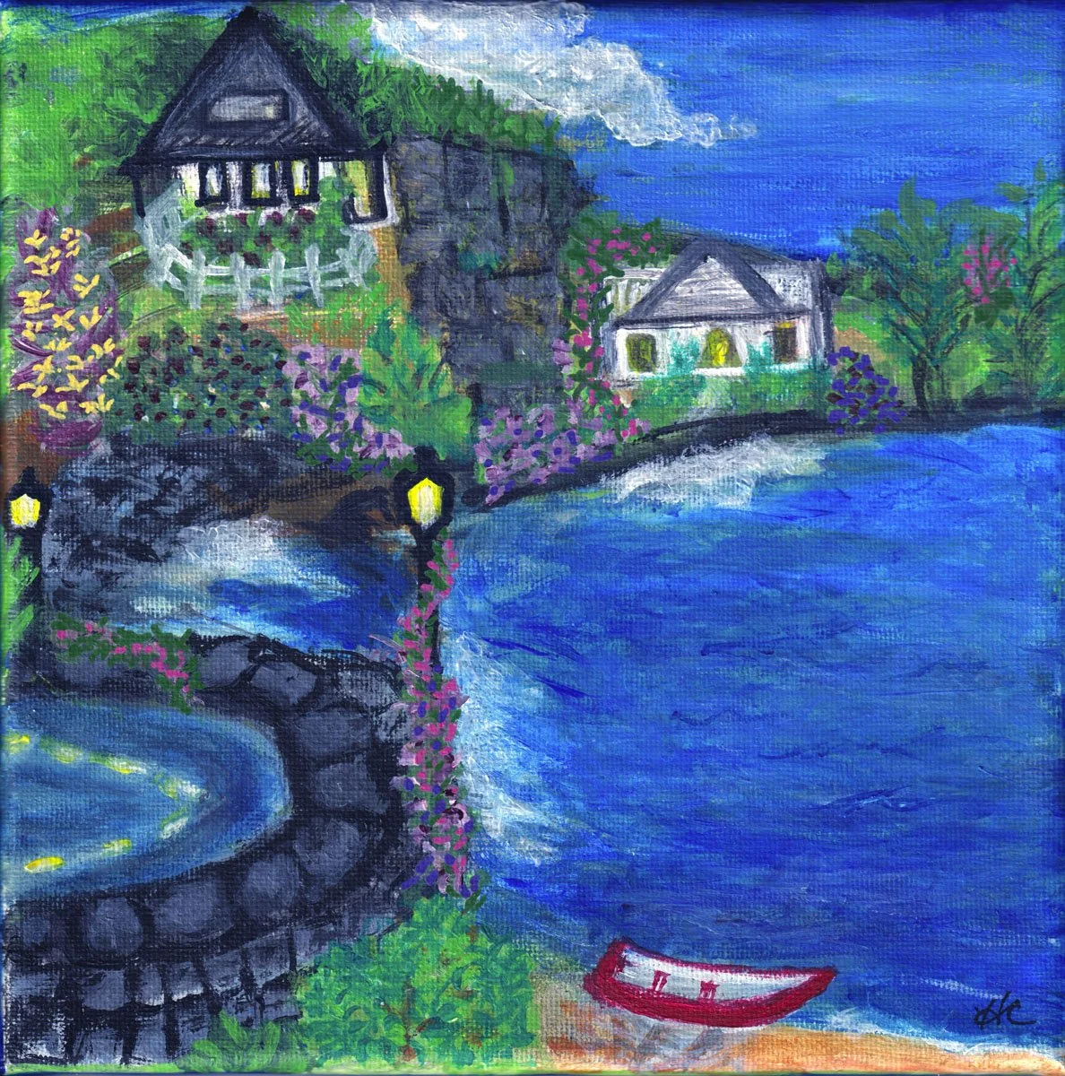 Inspired by an evening in Portofino, this piece captures the movement of the water, the warmth of glowing lights, and the stillness of a coastal escape.
