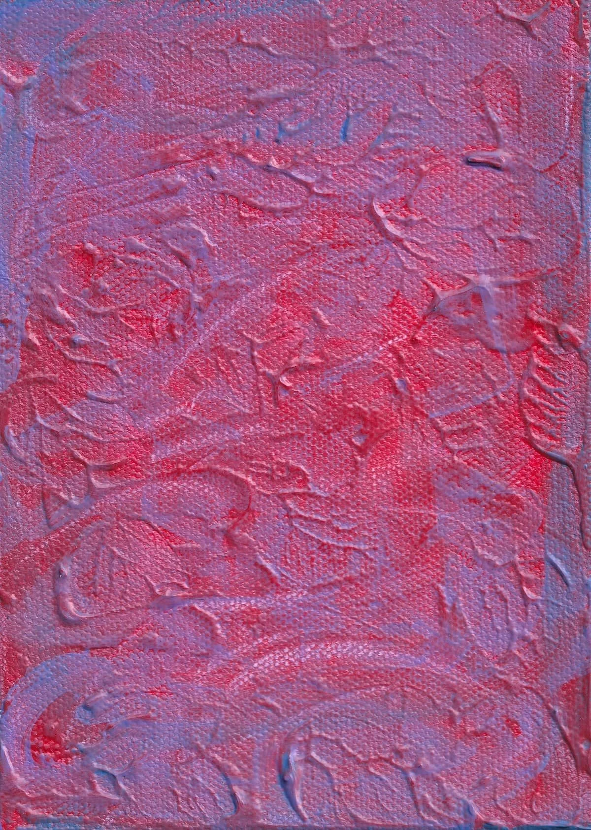 Red Jungle original mixed media painting by Heather Collis featuring acrylic gel texture