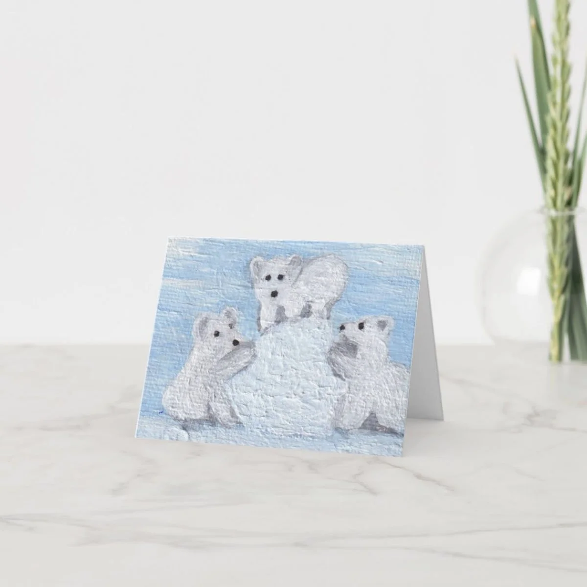 Cardi Bears – Premium 4" x 6" Folded Art Card