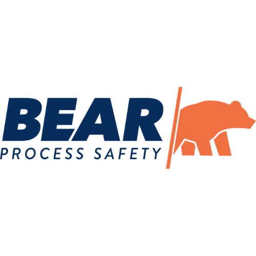 Logo with the words 'BEAR PROCESS SAFETY' and an outline of a bear in orange.