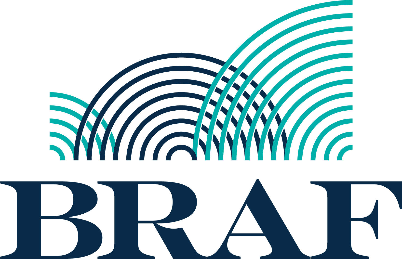 The logo of BREA featuring abstract blue and teal wave-like lines above the word BREA in dark blue letters.