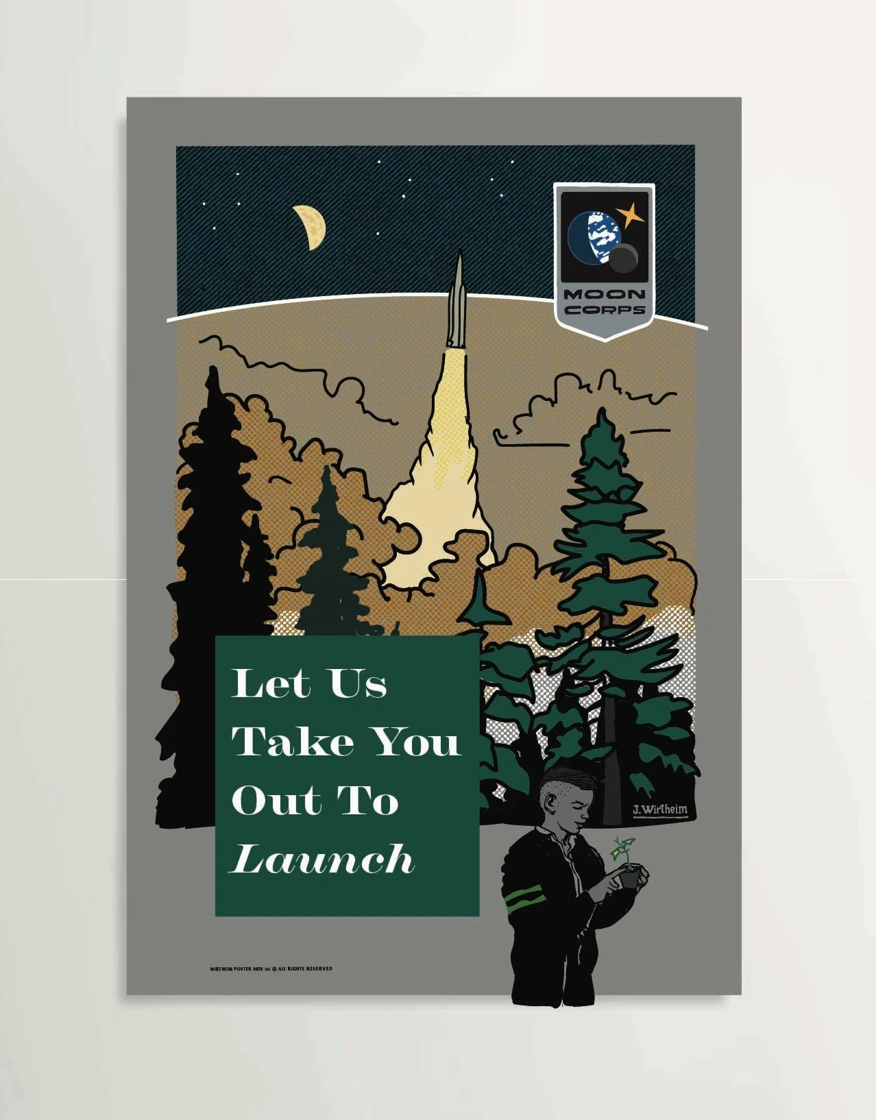 "Out to Launch" 8x12 Inch Art Print Poster