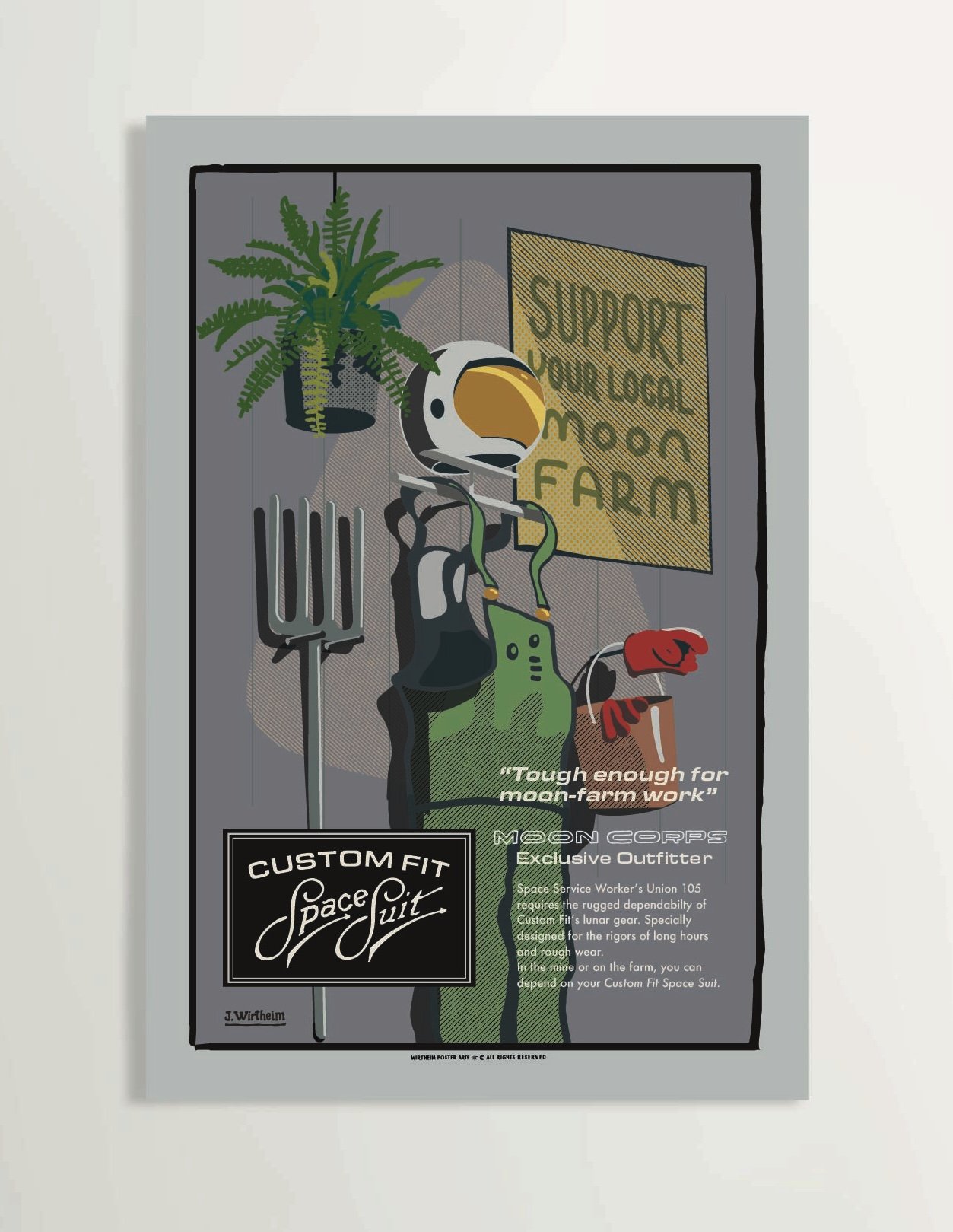 "Custom Space Suit " 8x12 Inch Art Print Poster