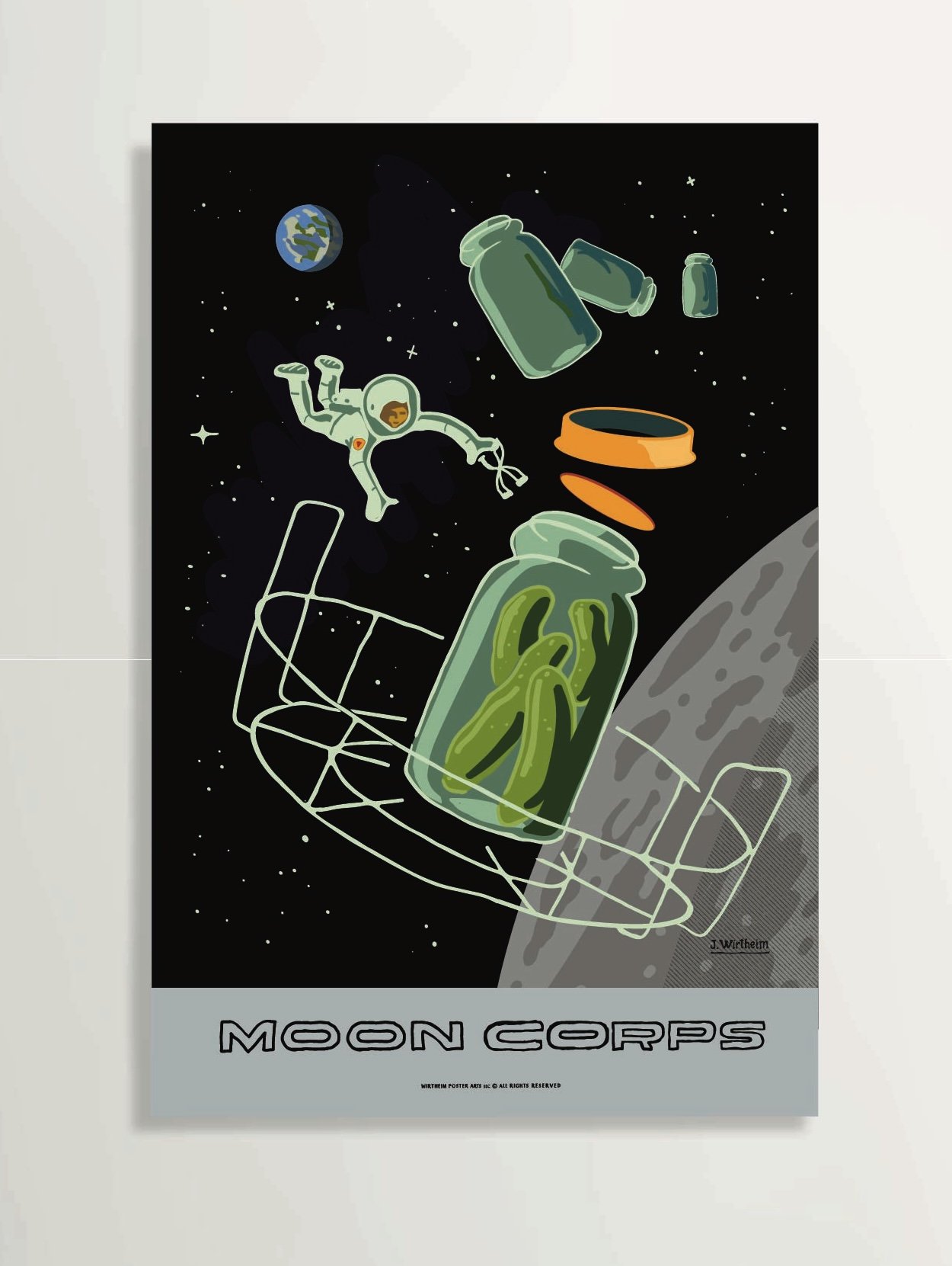 "Space Pickles" 8x12 Inch Art Print Poster