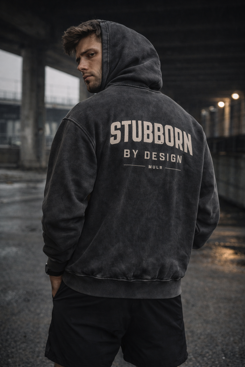 Stubborn | Snow Wash Oversized Hoodie