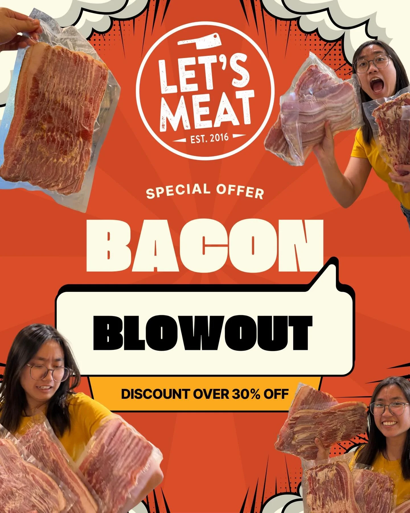 🥓 BACON BLOWOUT &mdash; Stock up for CNY! 🧧✨

Hosting family? Hotpot nights? Quick breakfasts? 

Fill your freezer with our premium frozen raw bacon (500g).

Normal price: RM50 / pack
Bundle deals (until 14 Feb 2026):

✅ 2 packs RM79 (save RM21)
✅ 
