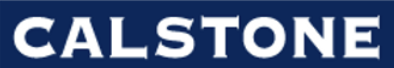 The logo of Calstone, featuring white text on a dark blue background.