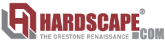 Hardscape logo featuring a stylized 'H' in a shield shape with bold text.