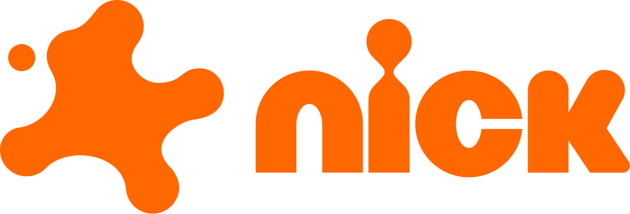 Nickelodeon logo with orange splat shape and bold orange text spelling 'Nick'