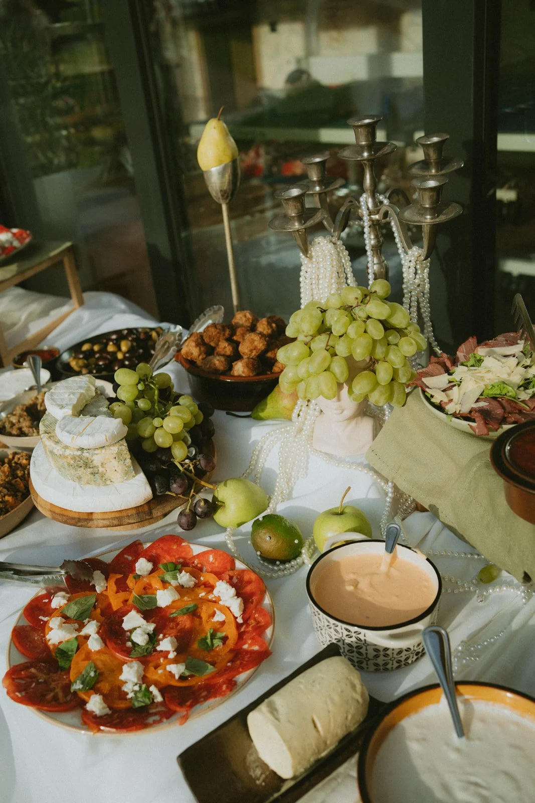 Close up of wedding table styling and details