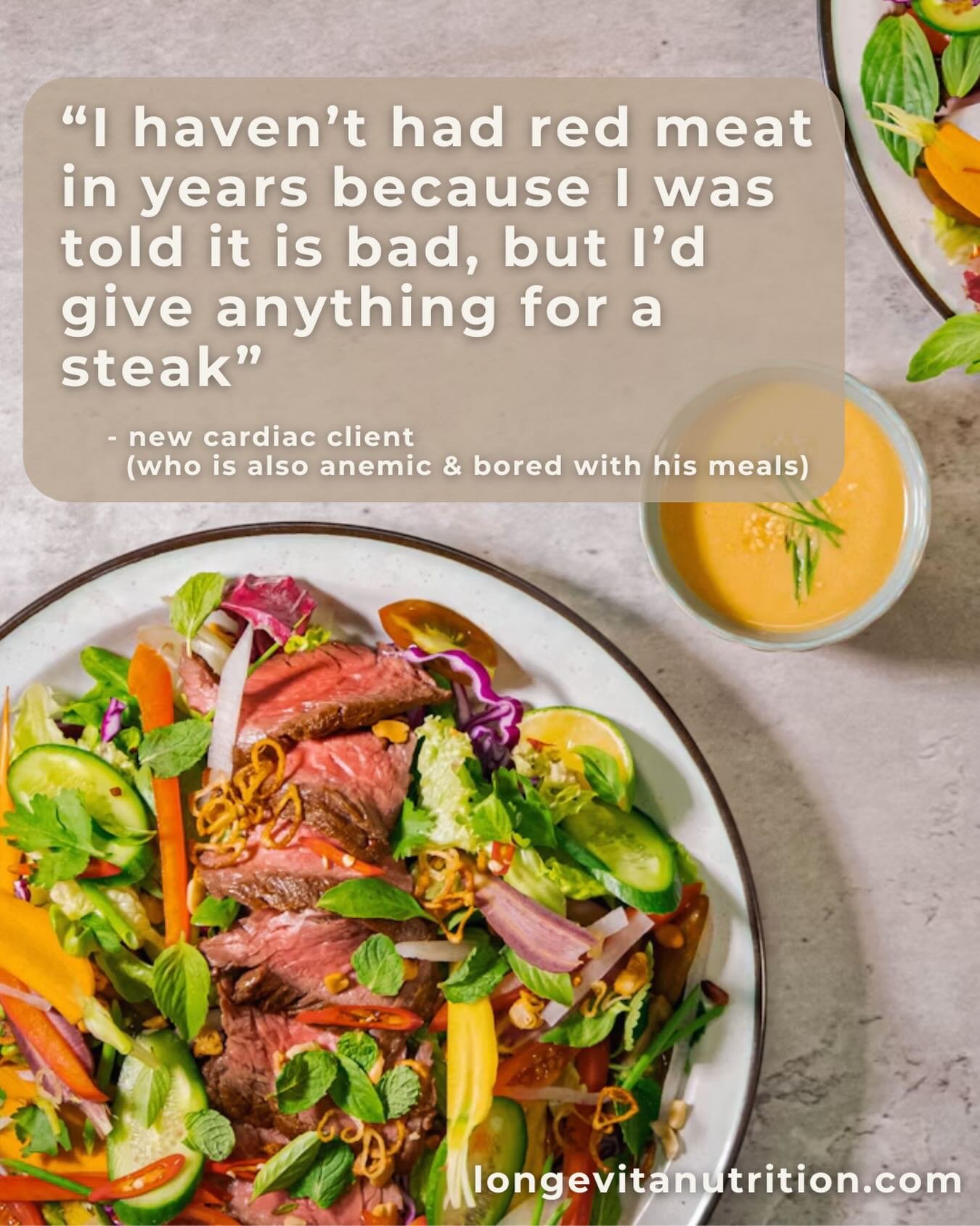 Steak on a heart-healthy diet? It can fit without guilt.

Research shows a correlation between red meat and heart disease, but this is a large generalization. The cut of meat, how processed it is, and preparation method all make a difference.

For ex