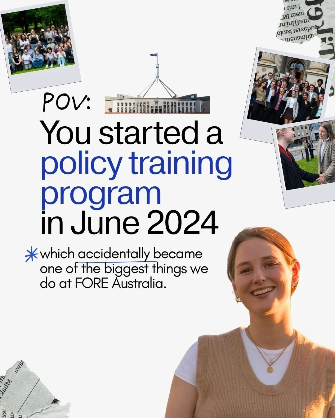 Opening slide of 'brand story' post for FOREAustralia