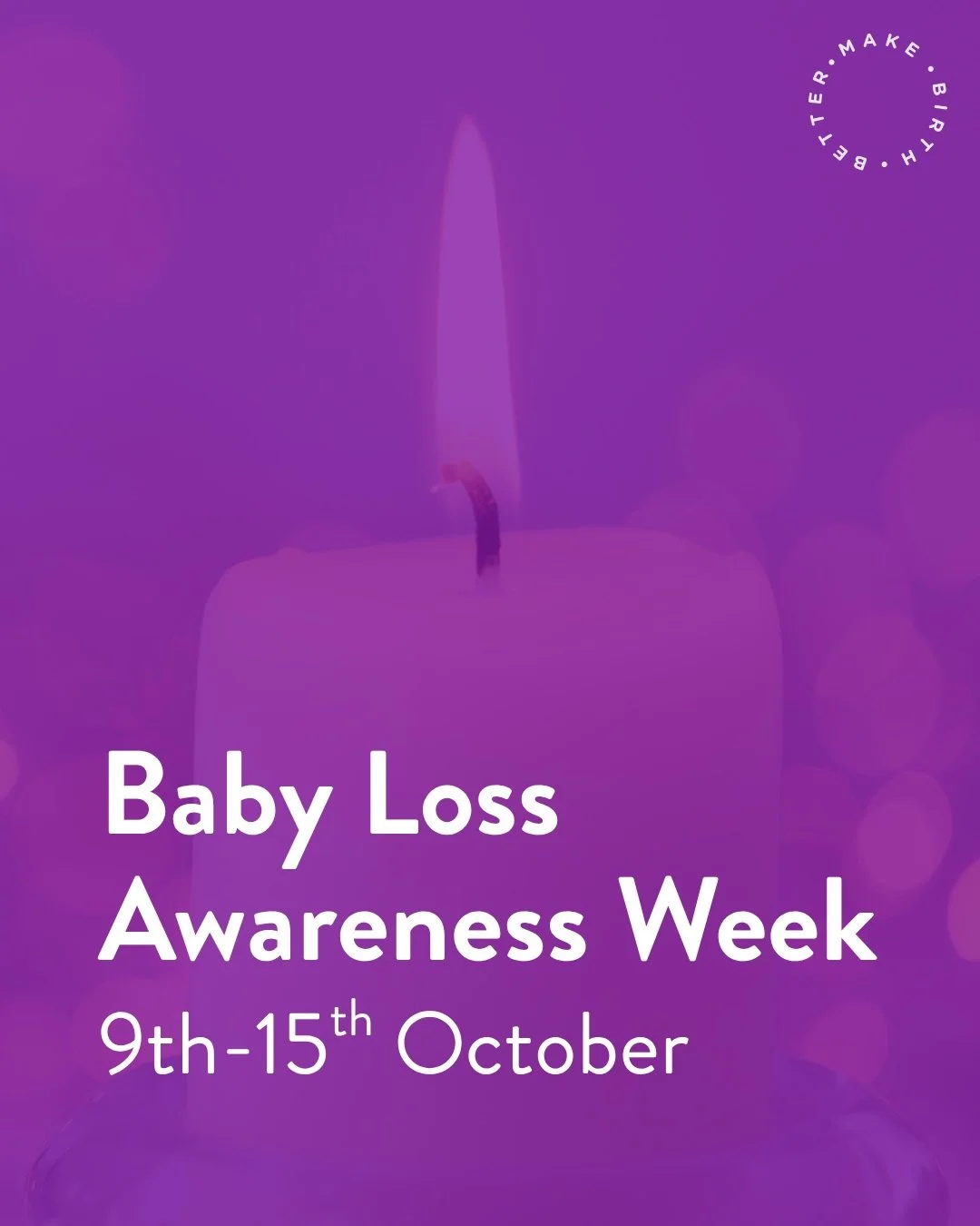 This week marks Baby Loss Awareness Week. 💜

Let&rsquo;s take a moment to pause, remember and honour every baby loved and lost.

Whether your loss was recent or many years ago, your love and your grief, still matters.

Remember to be gentle with you
