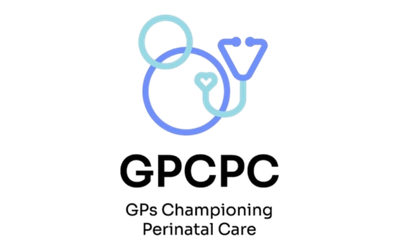 Neon sign with abstract blue and gray shapes and the text 'The Champions'.