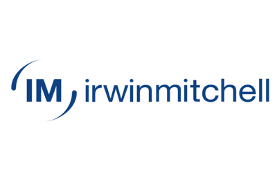 The logo of Irwin Mitchell, a law firm, featuring a blue curved line and the text 'IM irwinmitchell' in blue.