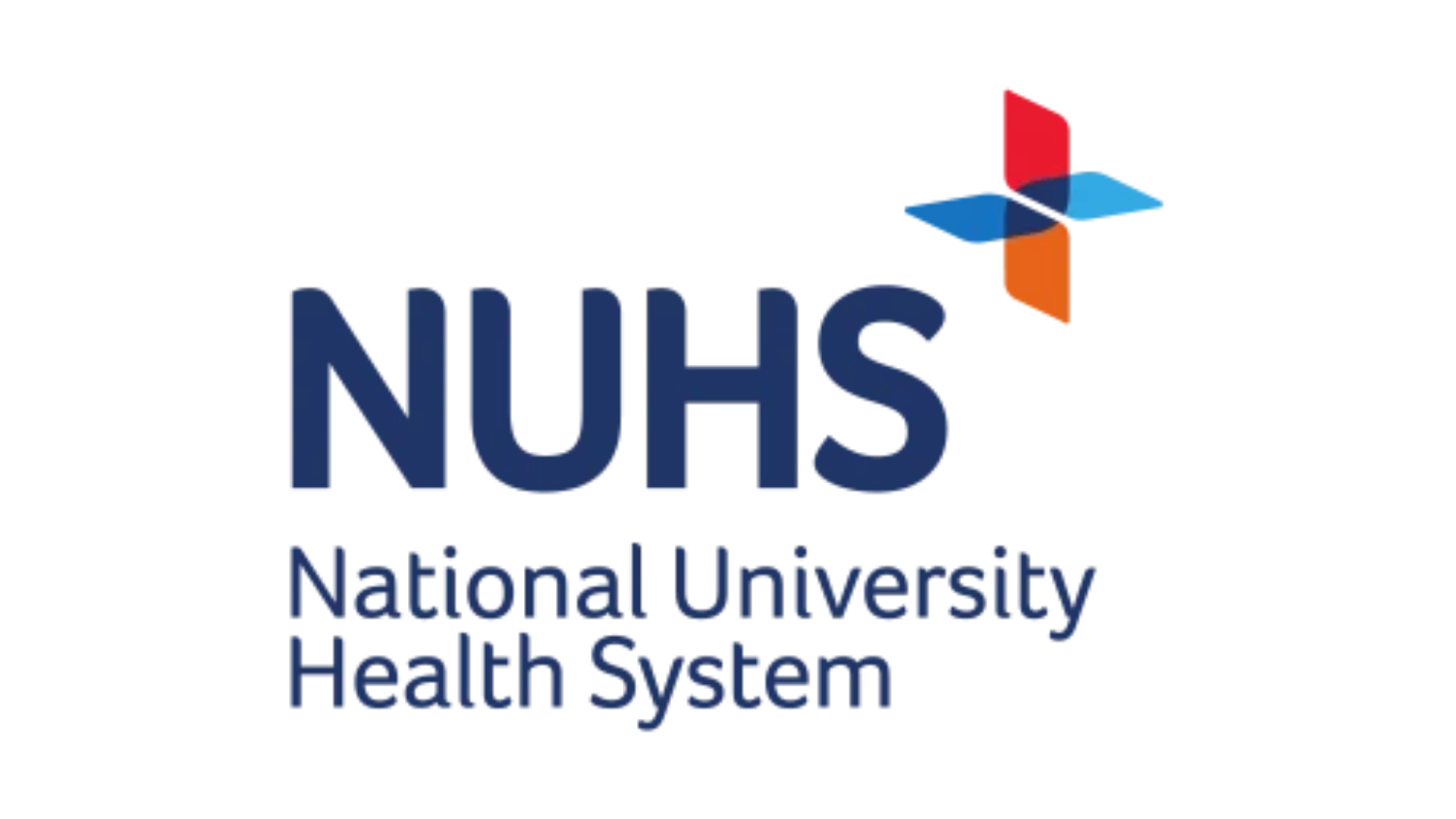 Logo of the National University of Health Sciences with a stylized 3D cross and the abbreviation NUHS