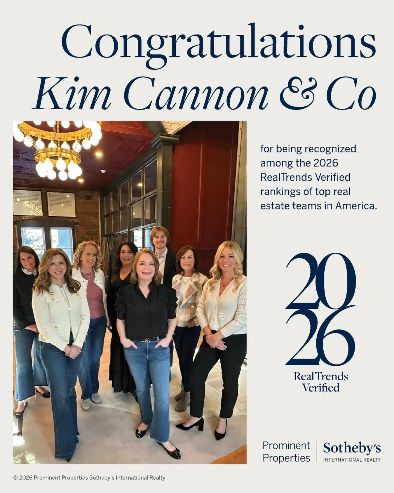 We&rsquo;re honored to be included on the 2026 RealTrends Verified list, which recognizes the top 1.5% of real estate professionals nationwide. ✨

The truth is, awards like this don&rsquo;t happen without great clients, referrals, repeat business, an