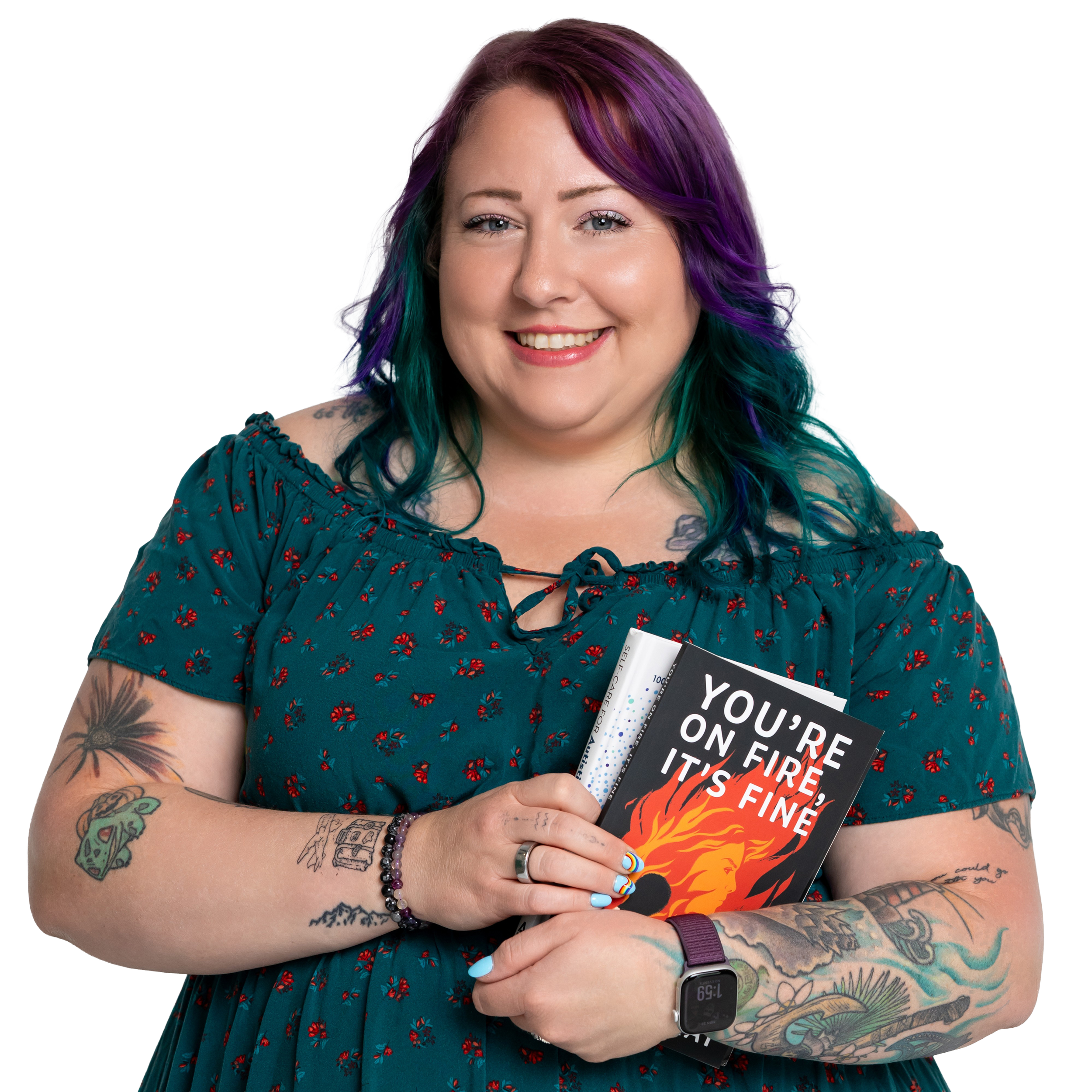 Samantha Willi holding the book You’re on Fire