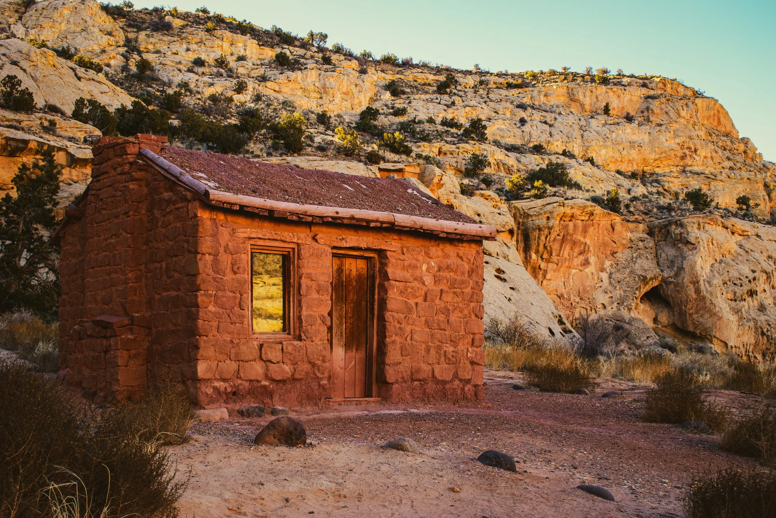 A cattle rancher’s stead deep in the Capitol Reef canyons in Utah.