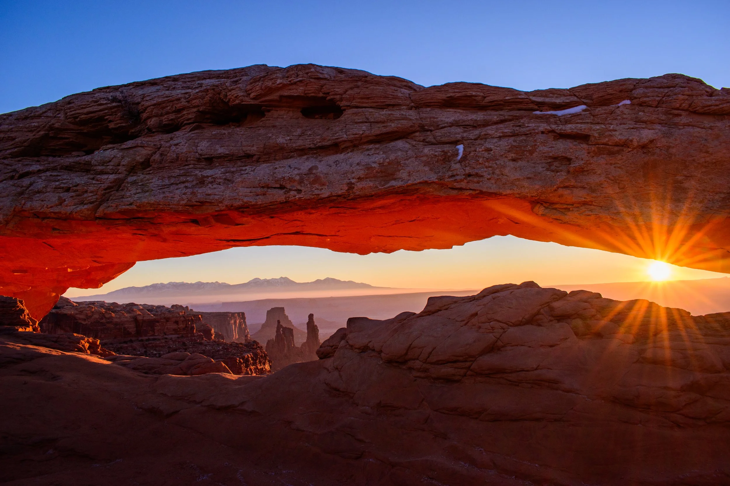 Sunrise amongst Mesa Arch in Canyonlands National Park, Utah. An unbelievable scene in mid-December that left me speechless!
