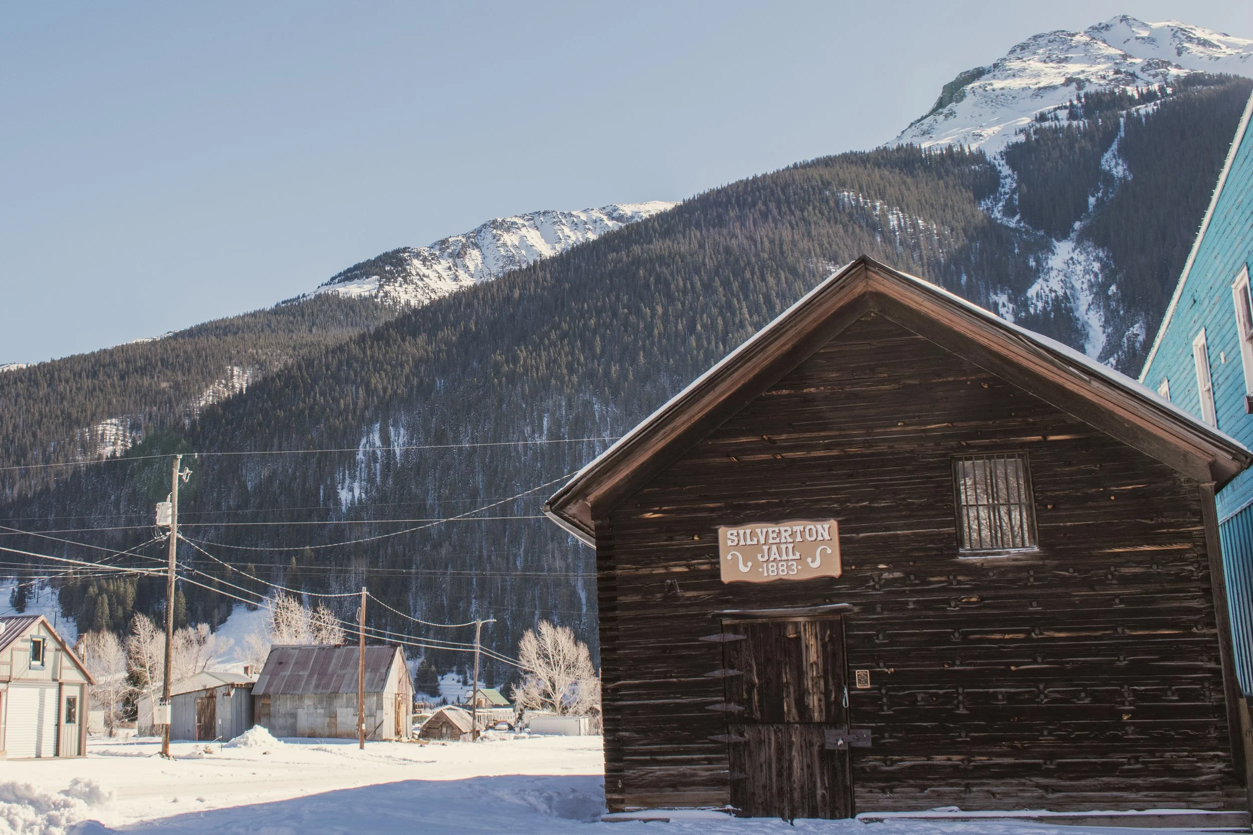 Silverton Jail in Colorado, a beautiful mountain scape of small mining towns that have since vacated, leaving behind small shops, history and wonderful skiing opportunities.