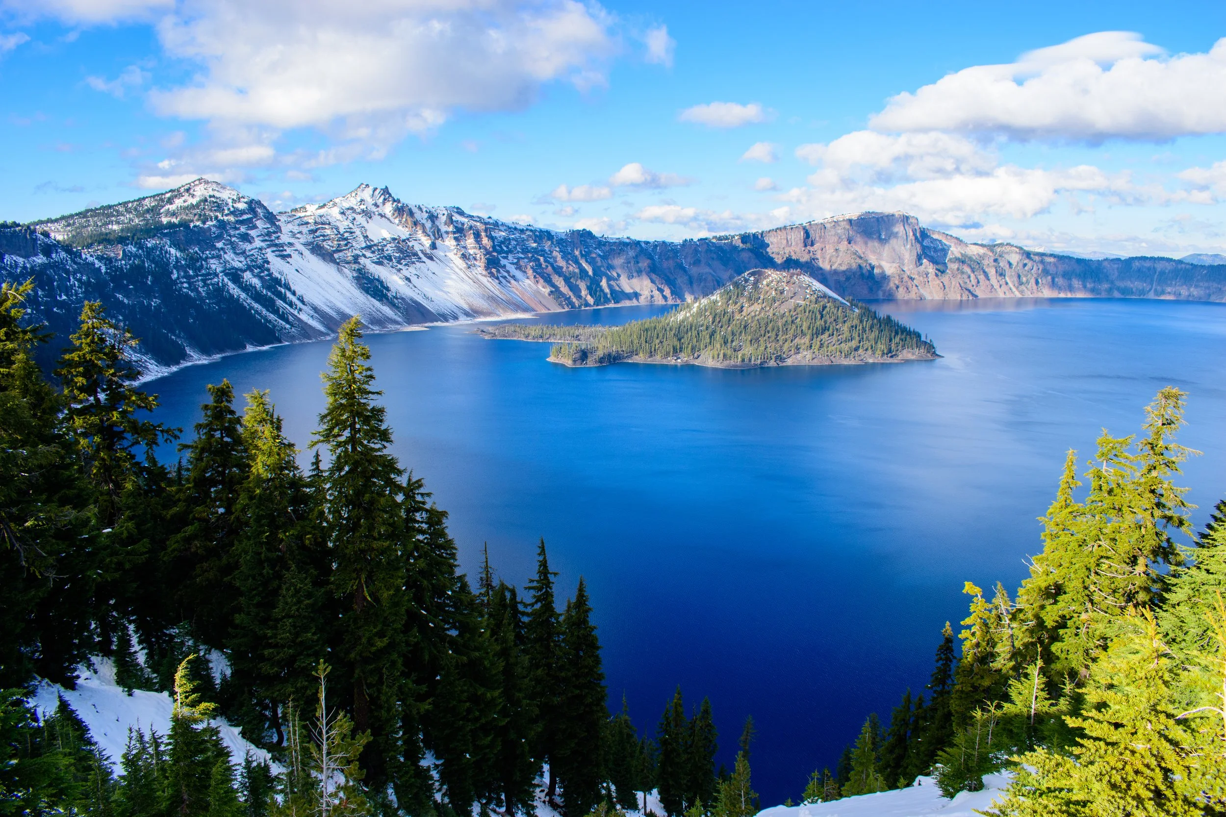 This shot was taken in one of the most unique places in the world, Crater Lake, Oregon. A violent eruption of an ancient volcano collapsed in on itself creating this 1,949-foot-deep caldera.