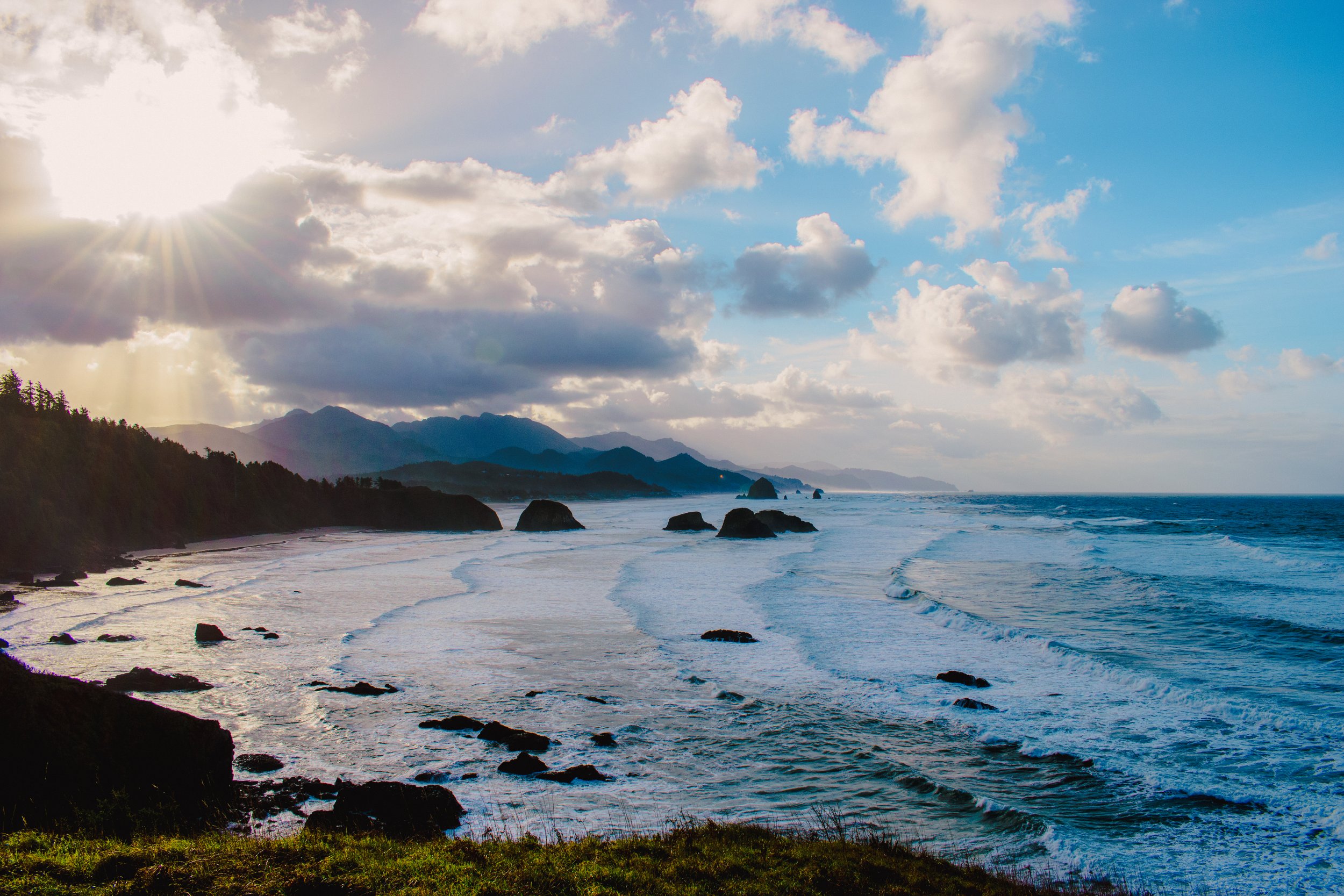 Where mountains meet the sea. Cannon Beach, Oregon a sight all must see.