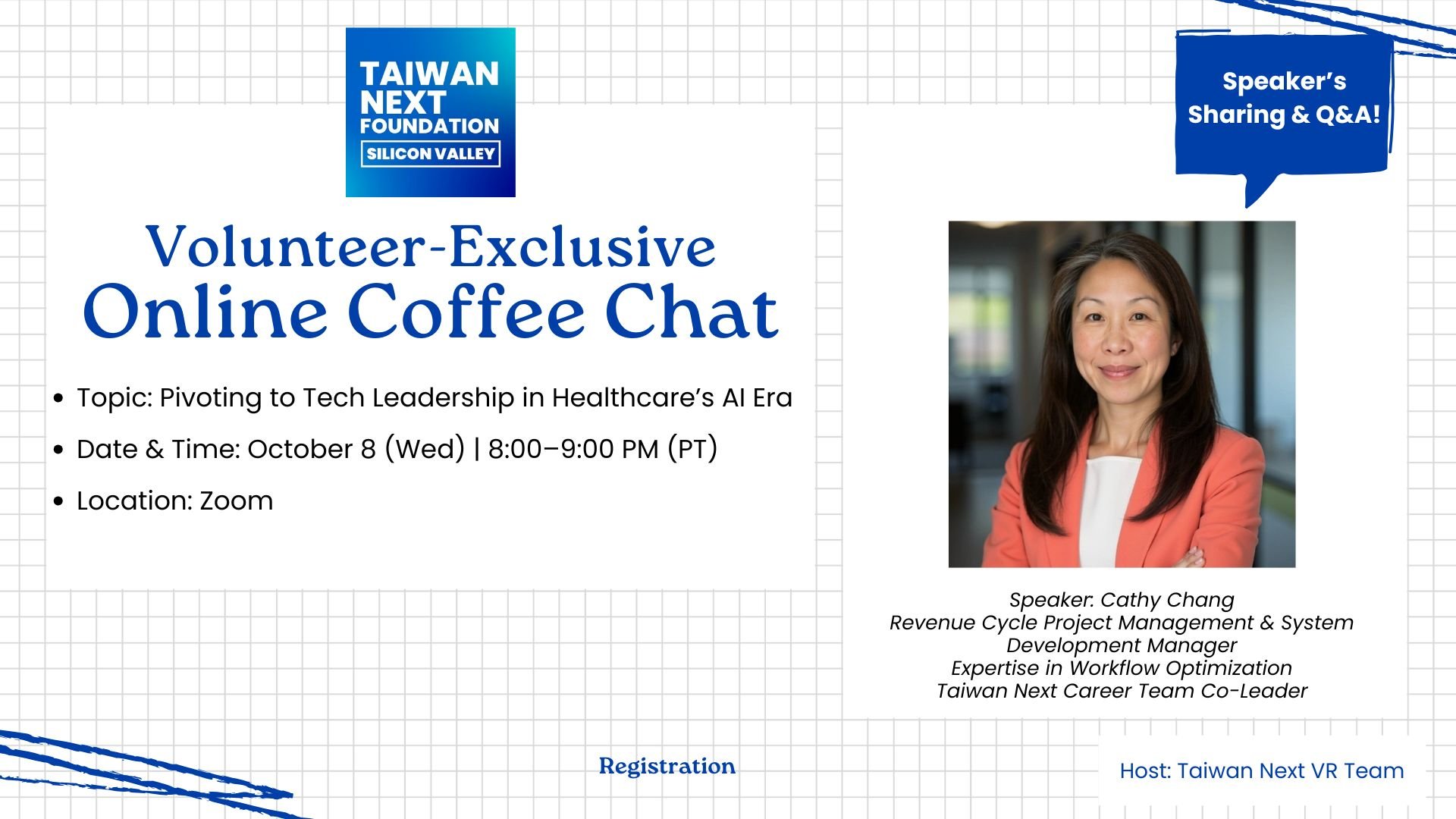 Taiwan Next Volunteer-Exclusive- Online Coffee Chat # 4 Cathy Chang