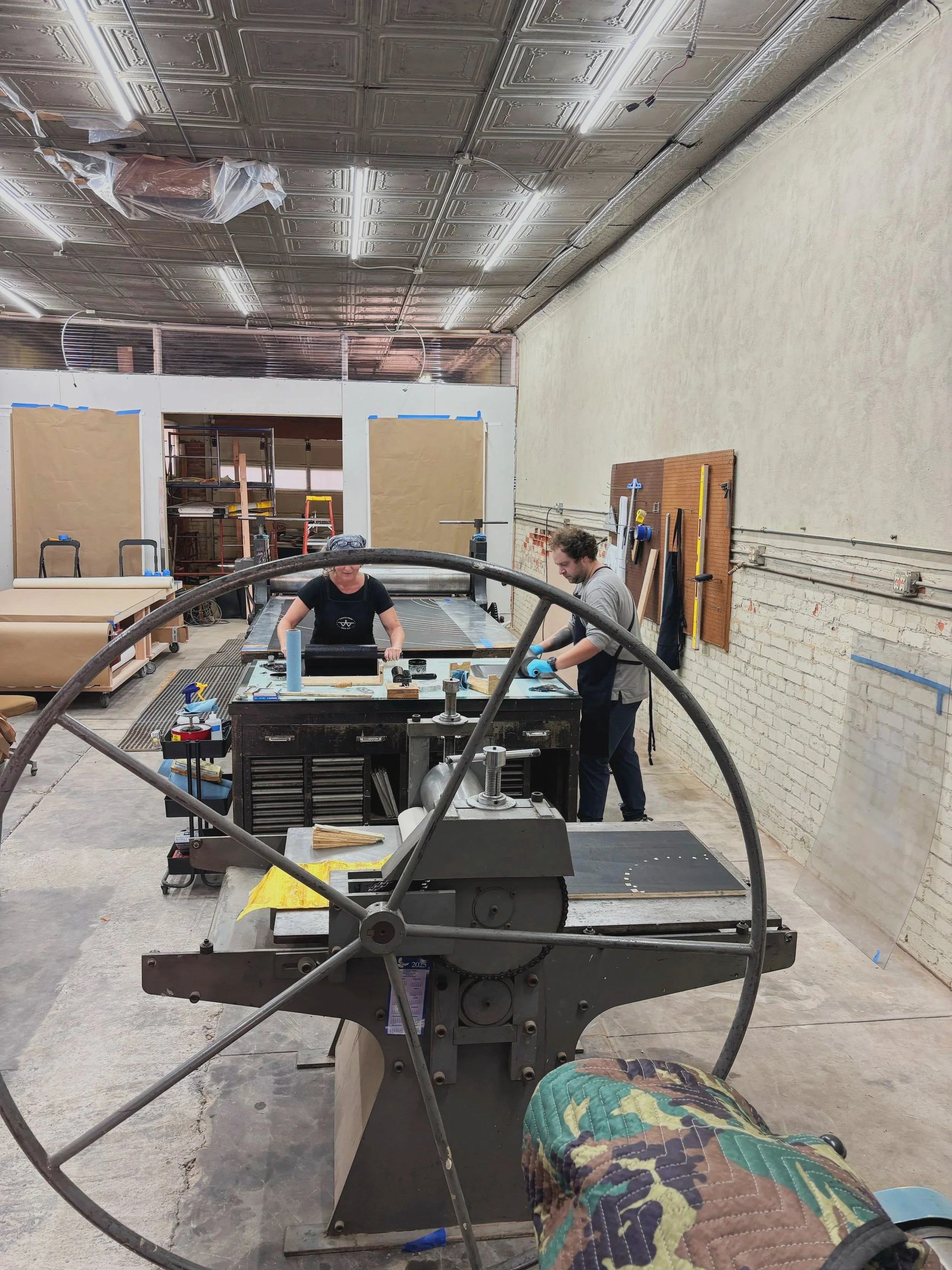 The Traung, American French Tool and Inking table.