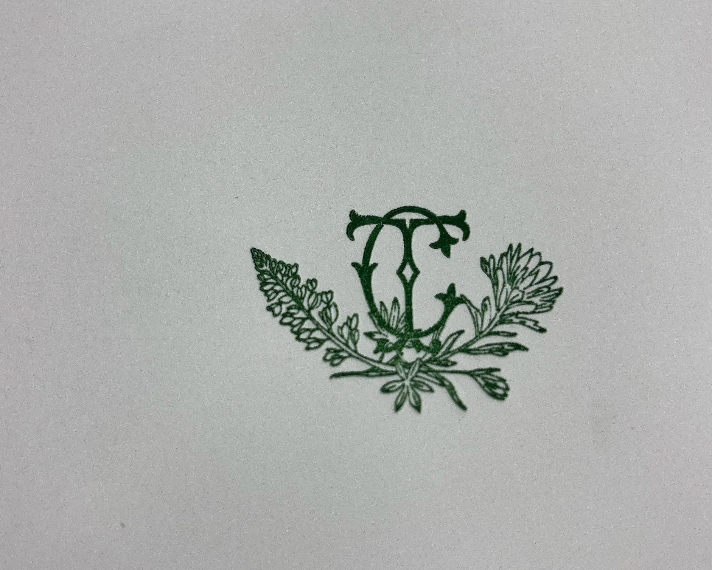 Letterpress place card made with a polymer plate.