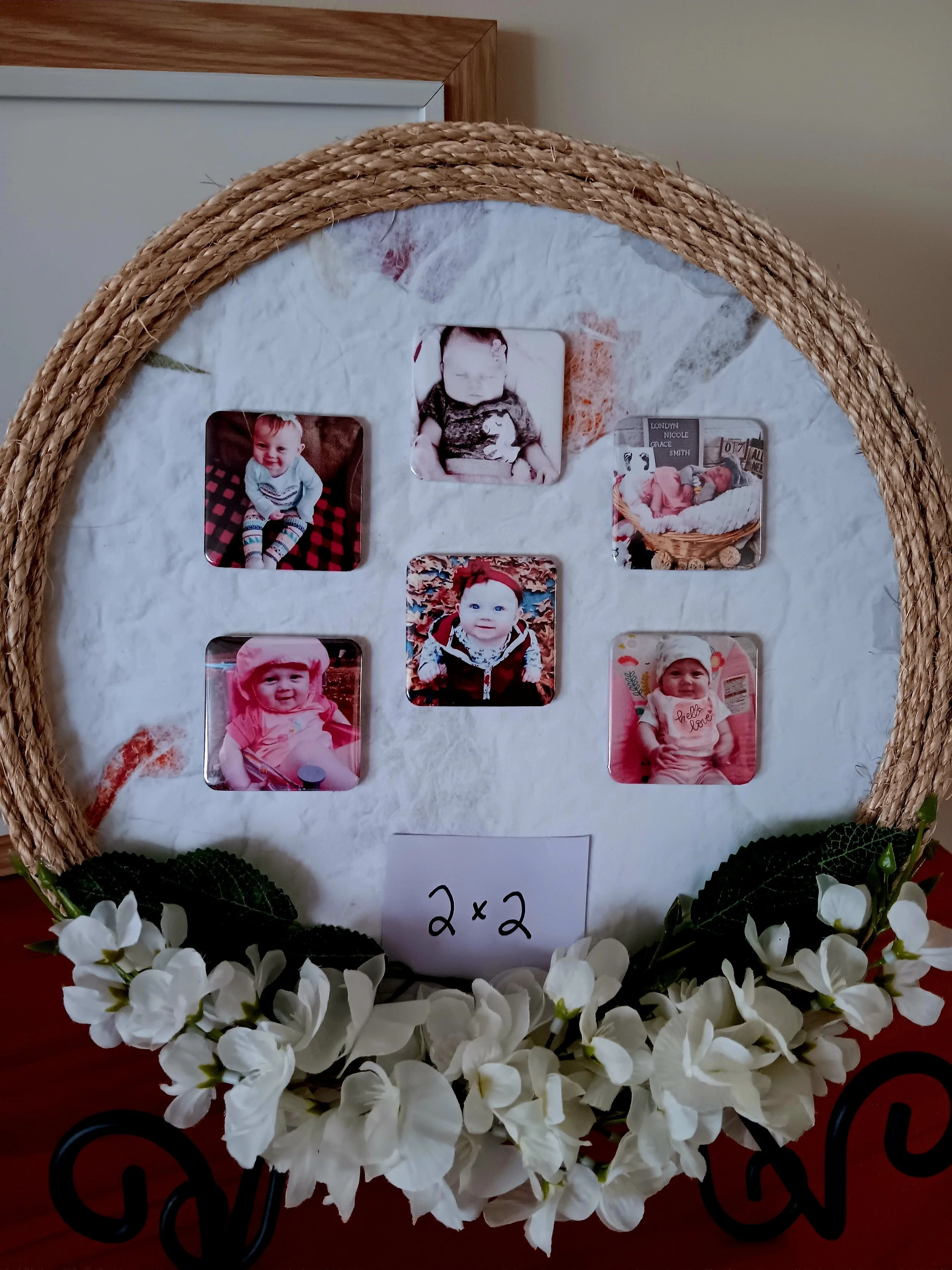 2x2 Acrylic Backed Bubble Photo Magnet