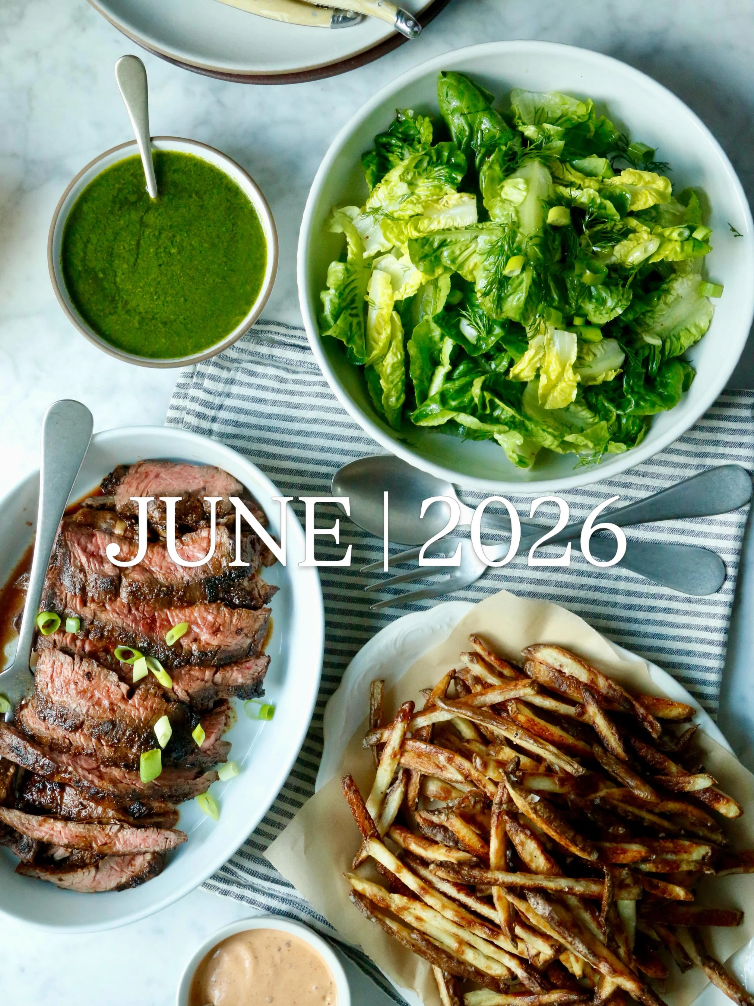 The June Capsule is live!

Each month inside The Kitchen Commune membership, we focus on one meal and dive into the skills behind it. This month features skirt steak, crispy oven fries, a simple green salad, and a few sauces you&rsquo;ll use all summ
