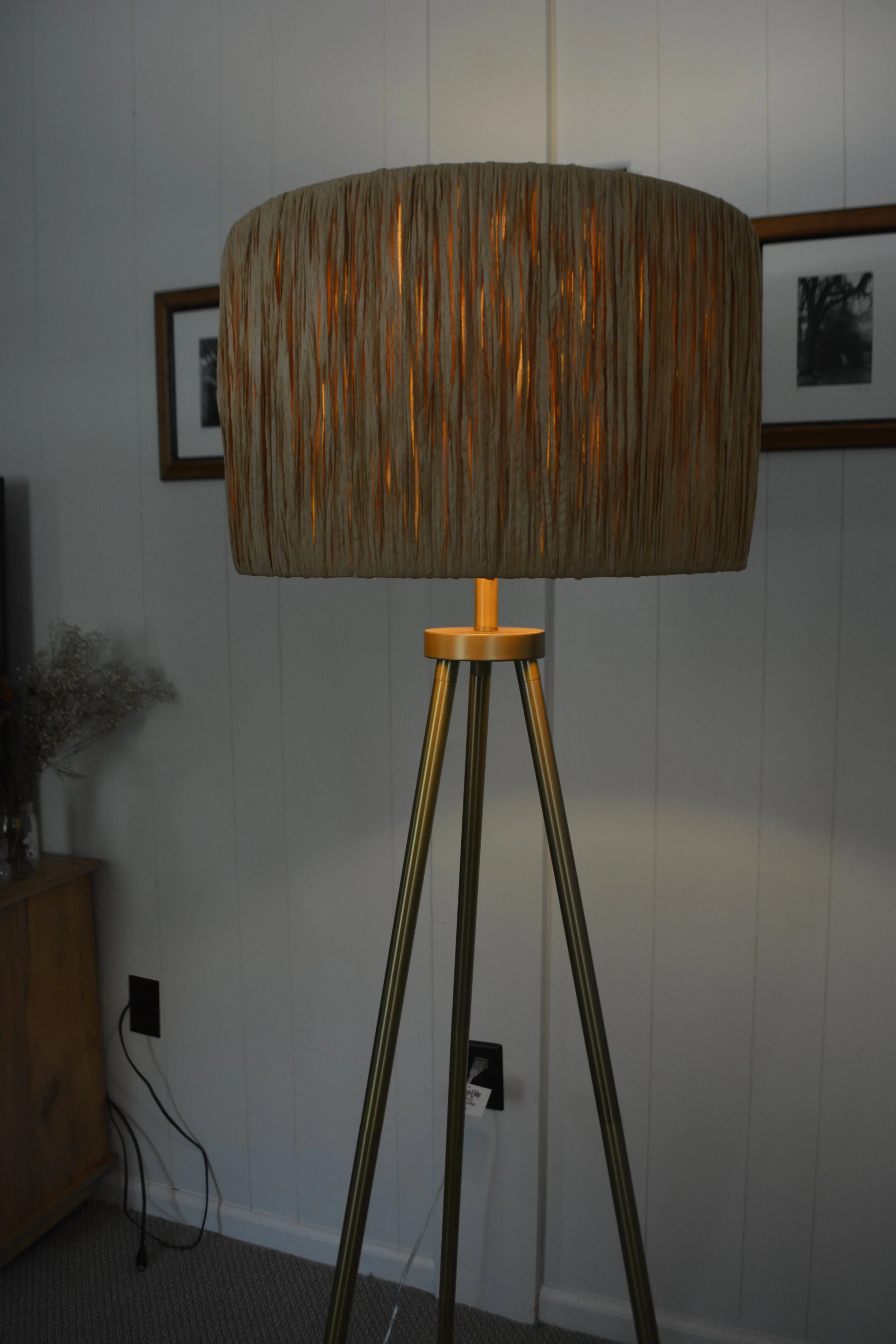 The Thadine Modern Raffia Lamp