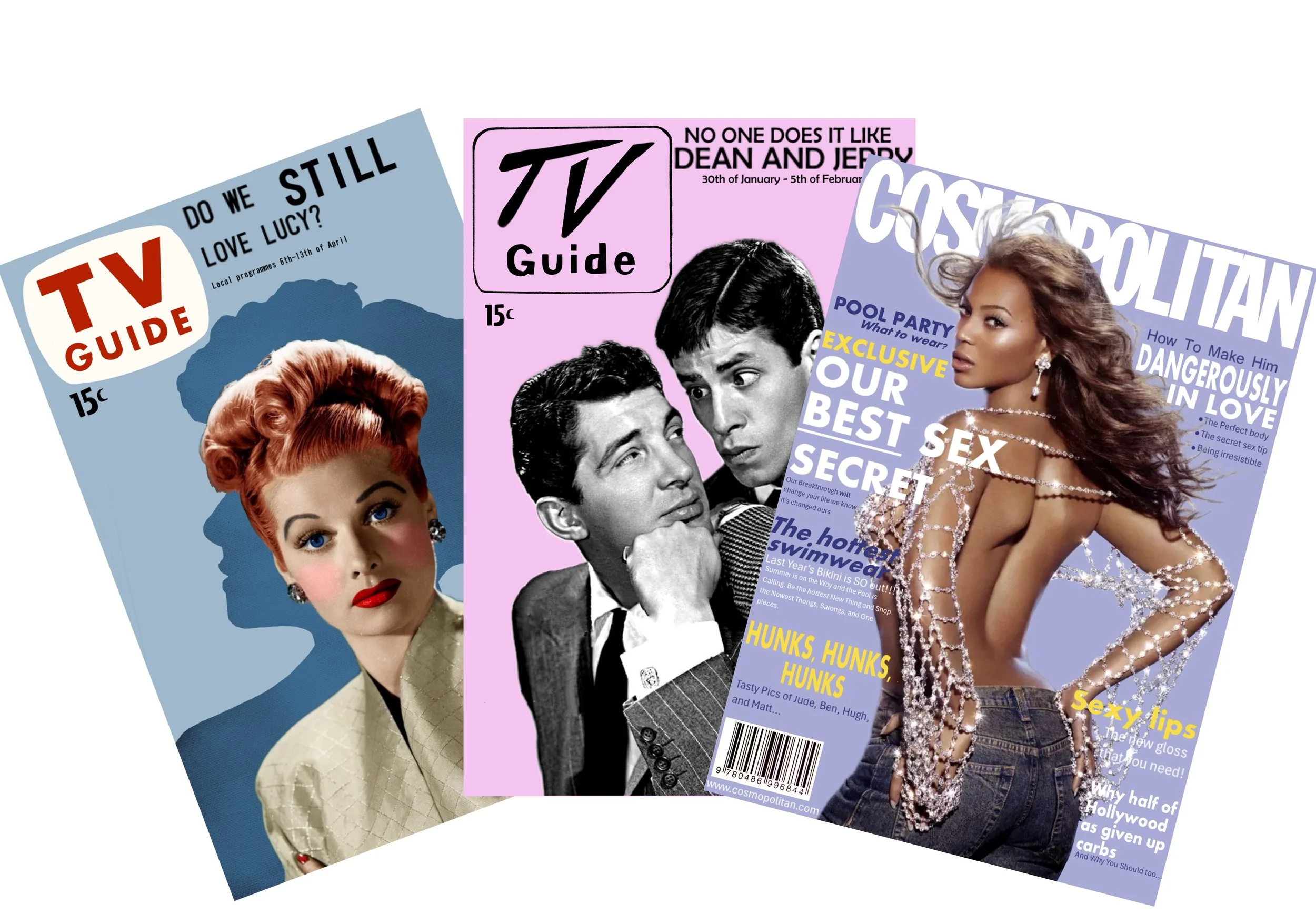 Photoshop magazine covers 1950-2000 for Her Naked Skin