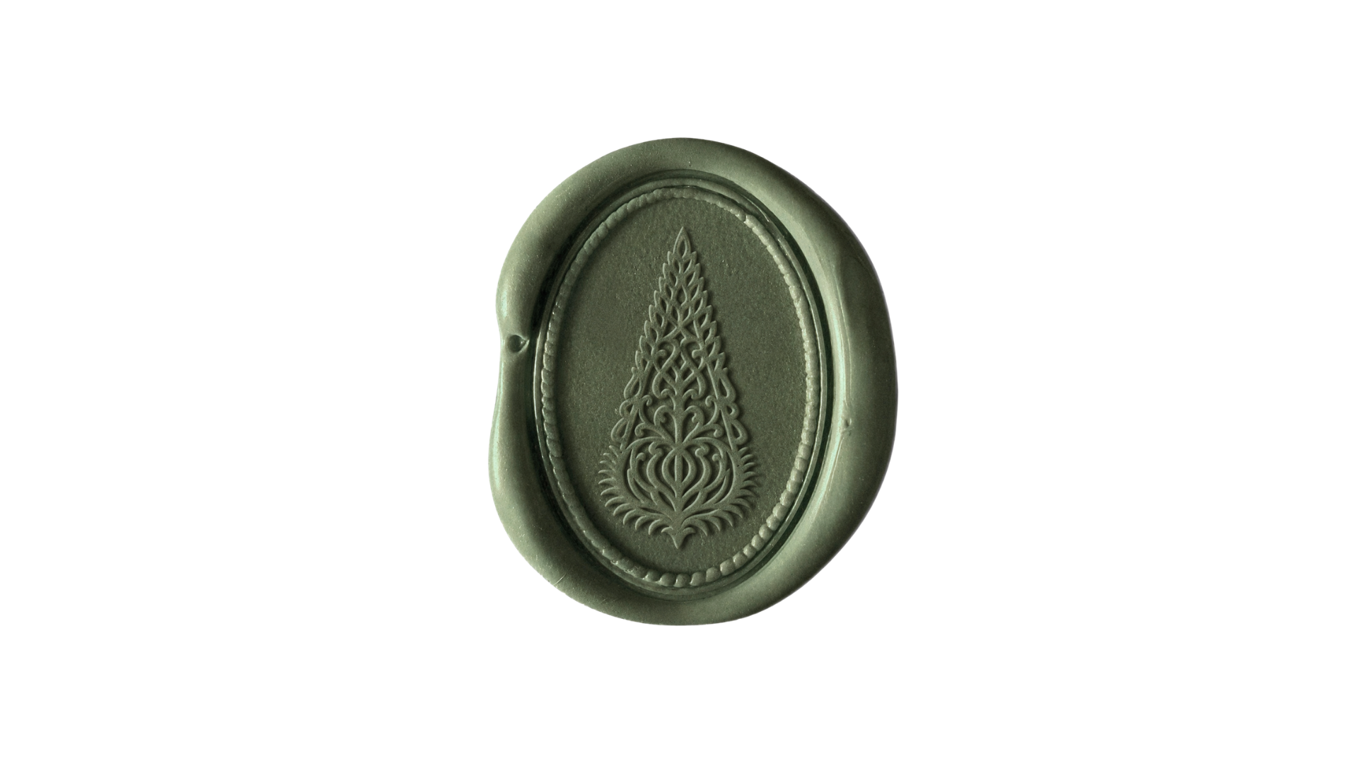 Risheh Studio brand seal — cypress tree symbol of stability and growth