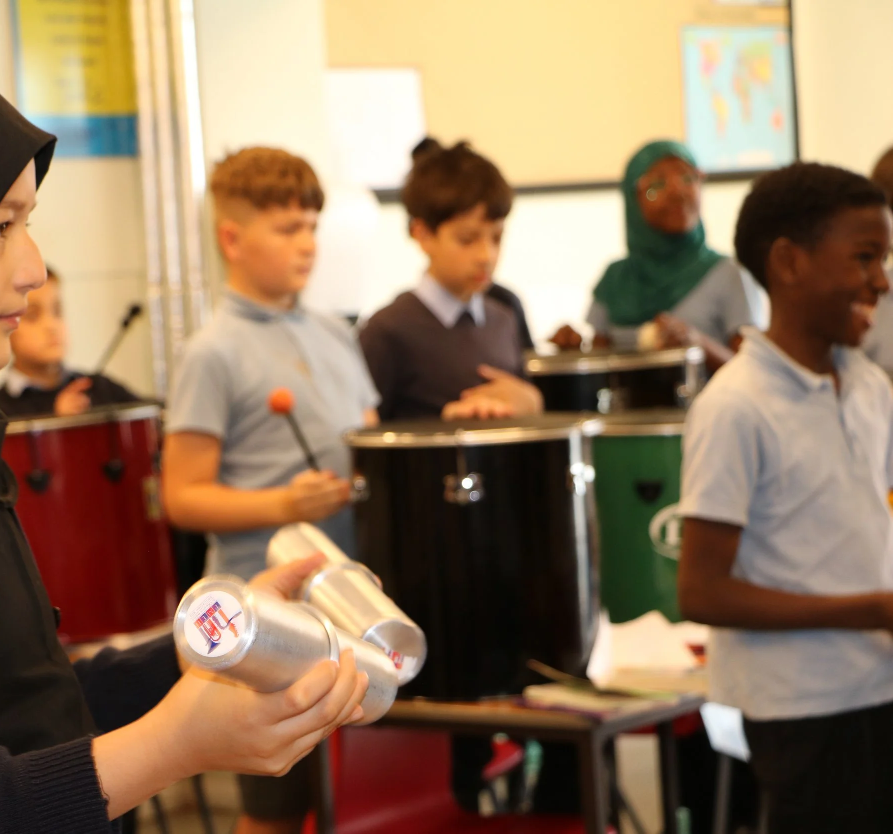 Music lesson in classroom