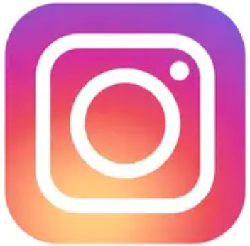 Instagram logo with a colorful gradient background