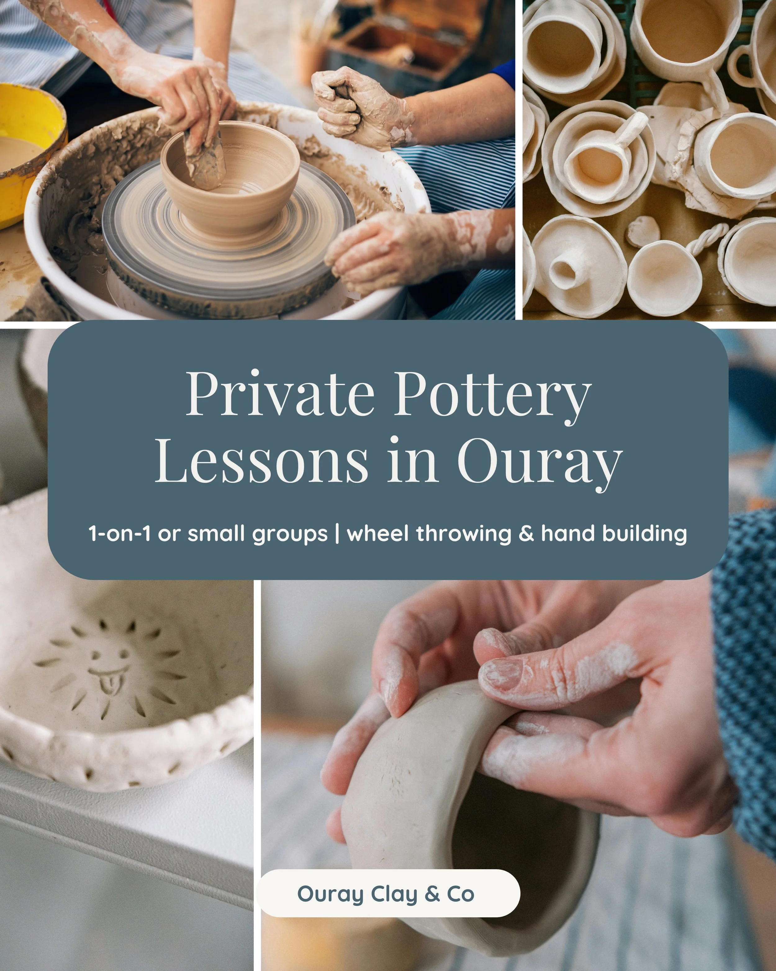 Leave Ouray with more than a photo! 🏔️

Book a private pottery lesson at Ouray Clay &amp; Co. for wheel throwing, hand building, or a combo of both. No experience needed, just a couple hours and two hands willing to get messy!

Make the mug, the bow