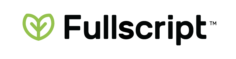Fullscript logo with green leaf emblem