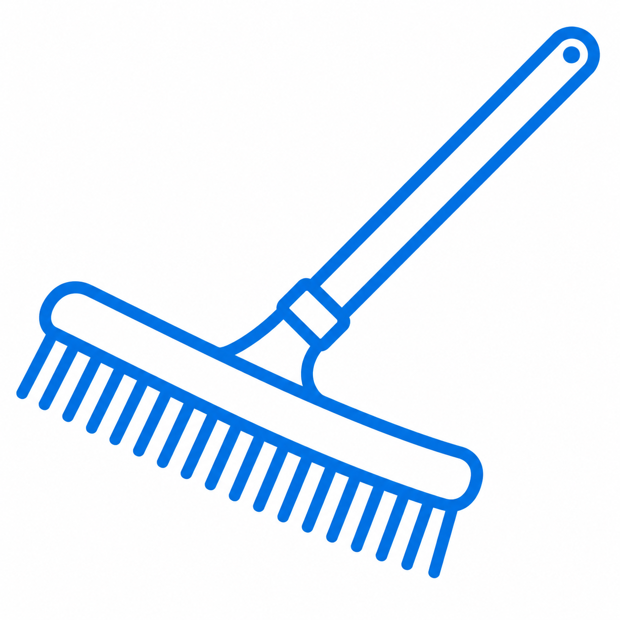 Icon of a pool broom with a handle and bristles