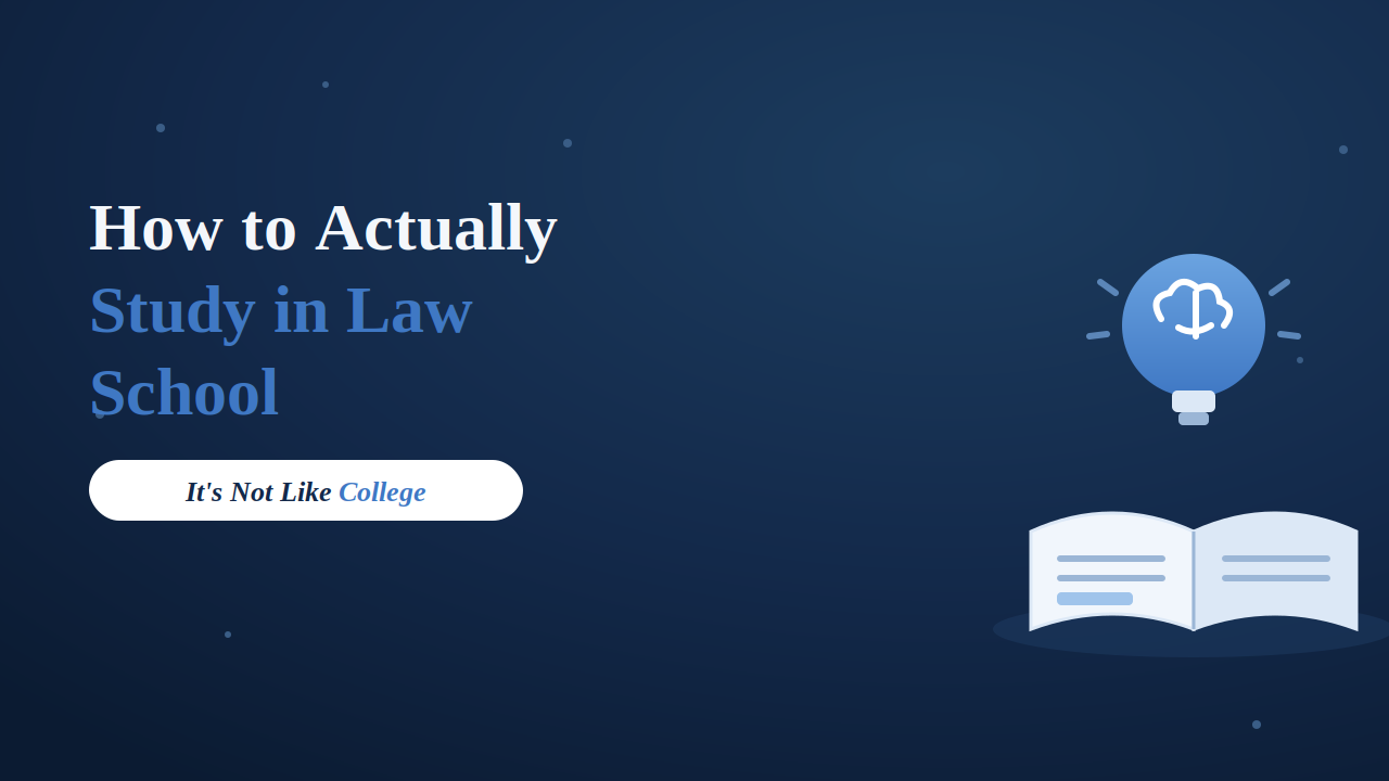 How to Actually Study in Law School (It's Not Like College)