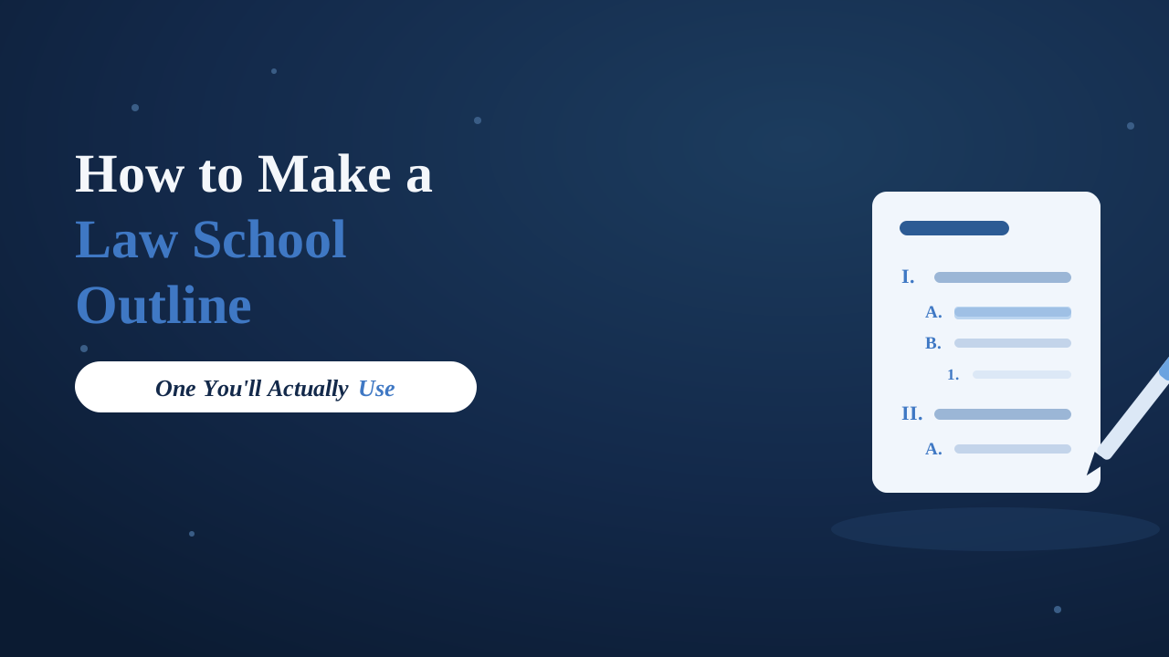 How to Make a Law School Outline You Will Actually Use