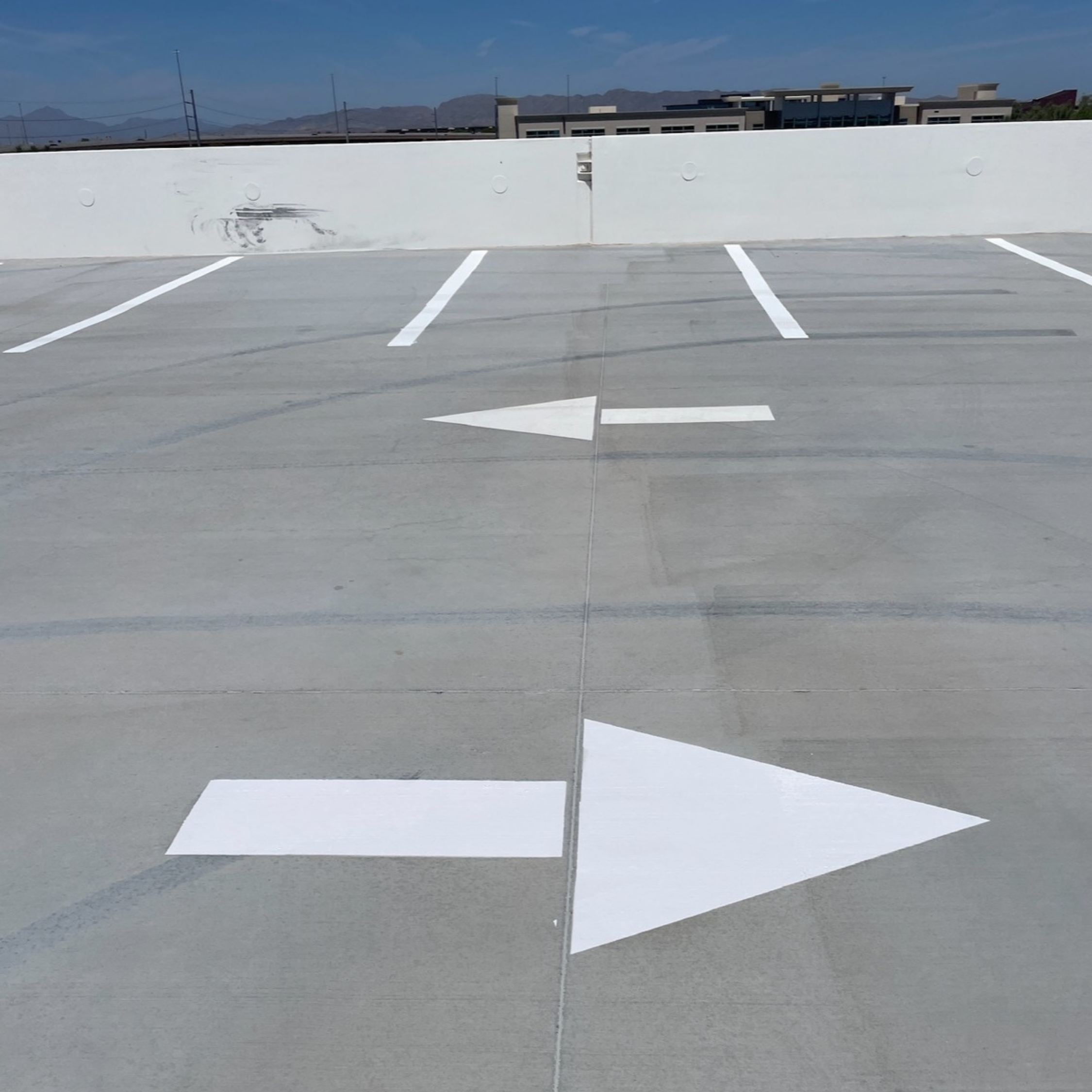 Parking lot striping for safety in Arizona