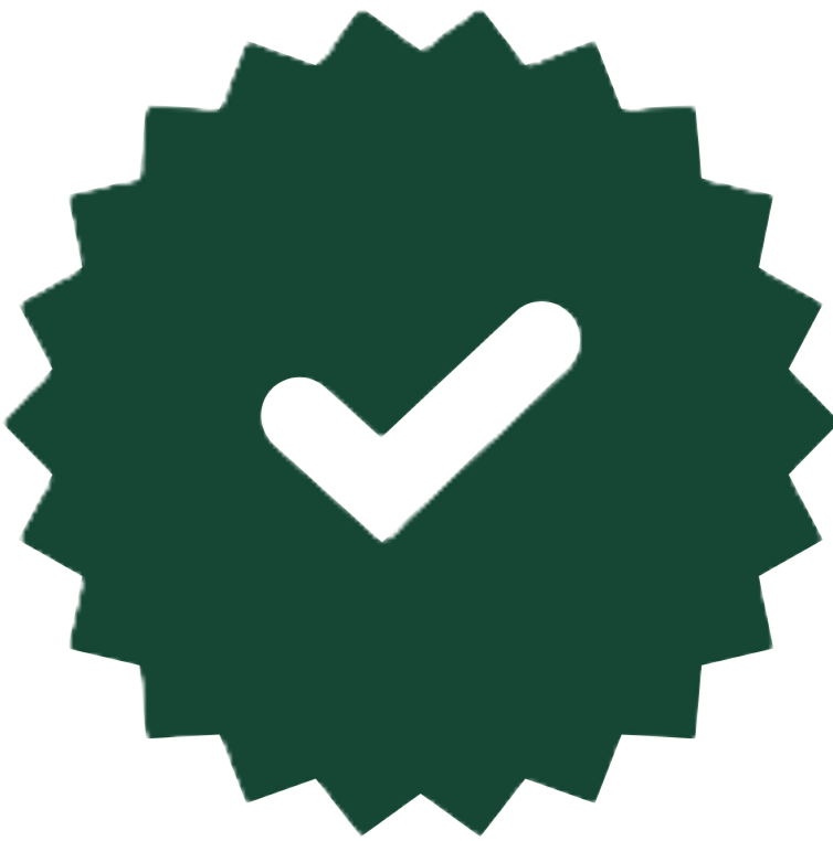 Checkmark inside of a badge icon