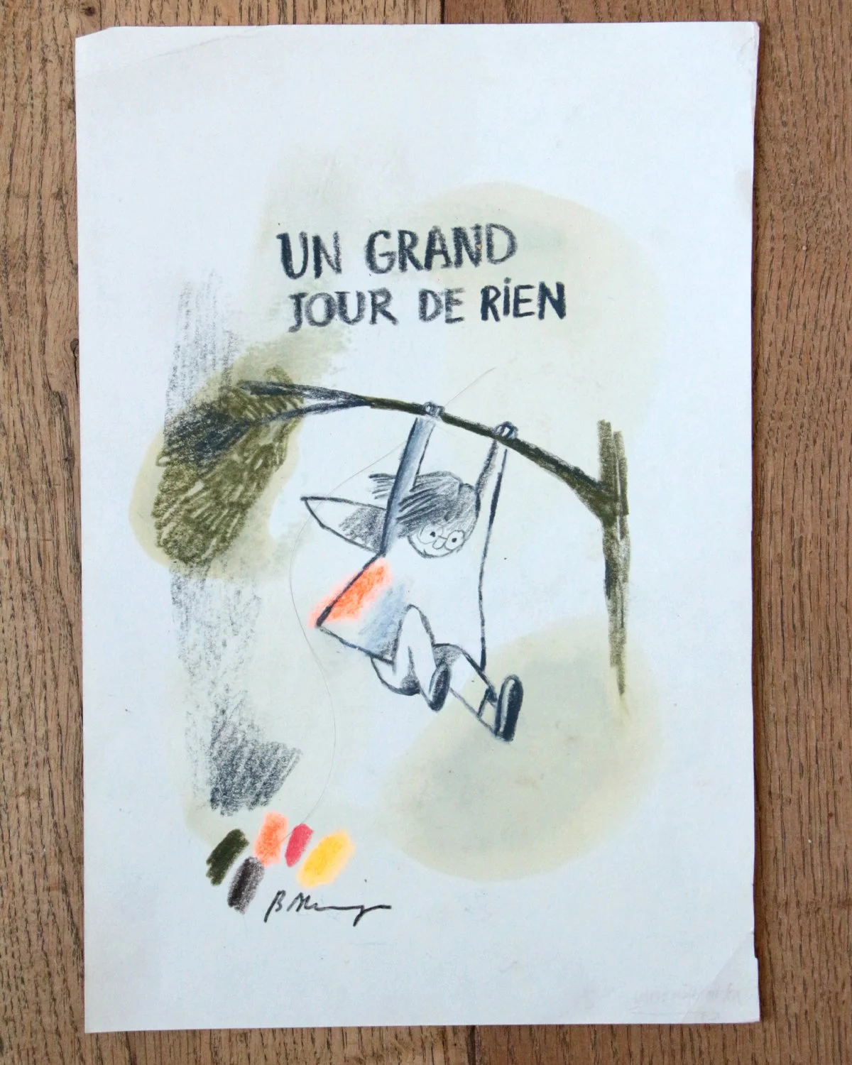 The first sketch for "Un grand jour de rien"