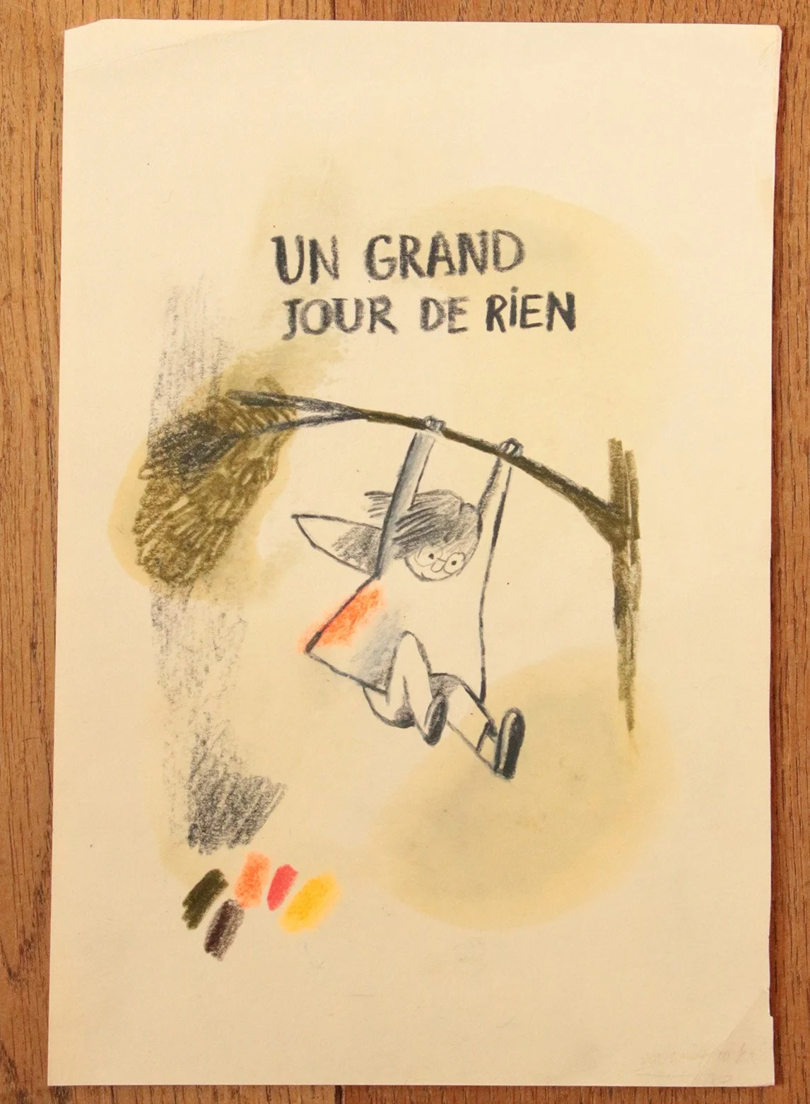 The first sketch for the "Un grand jour de rien"