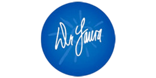 Blue balloon with black handwritten text that says 'Happy All Year'.